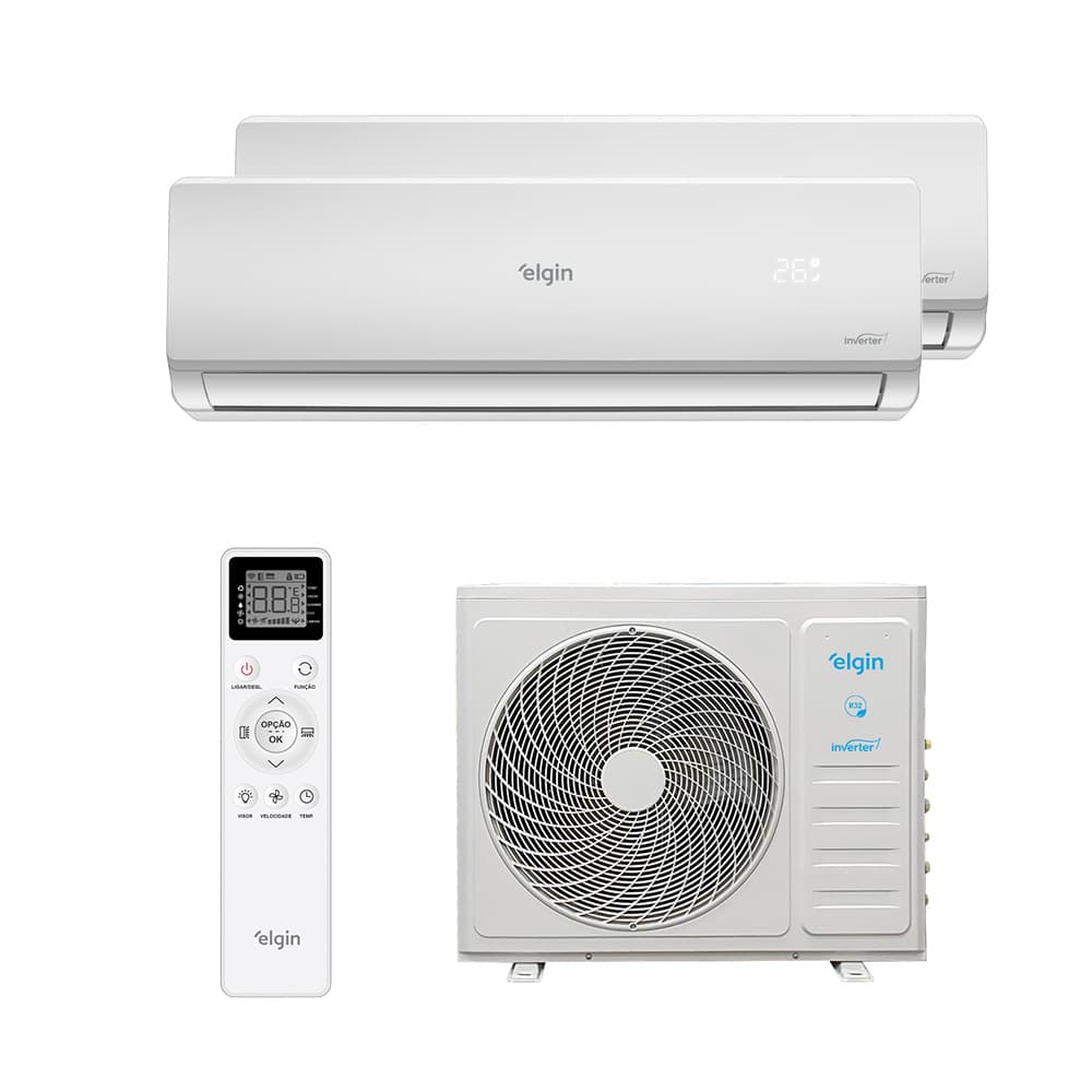 Ar Condicionado Multi Split Inverter Elgin Hw R-32 Wifi 18.000 BTUs (2 Evap 9.000) Quente/Frio 220V Monofásico