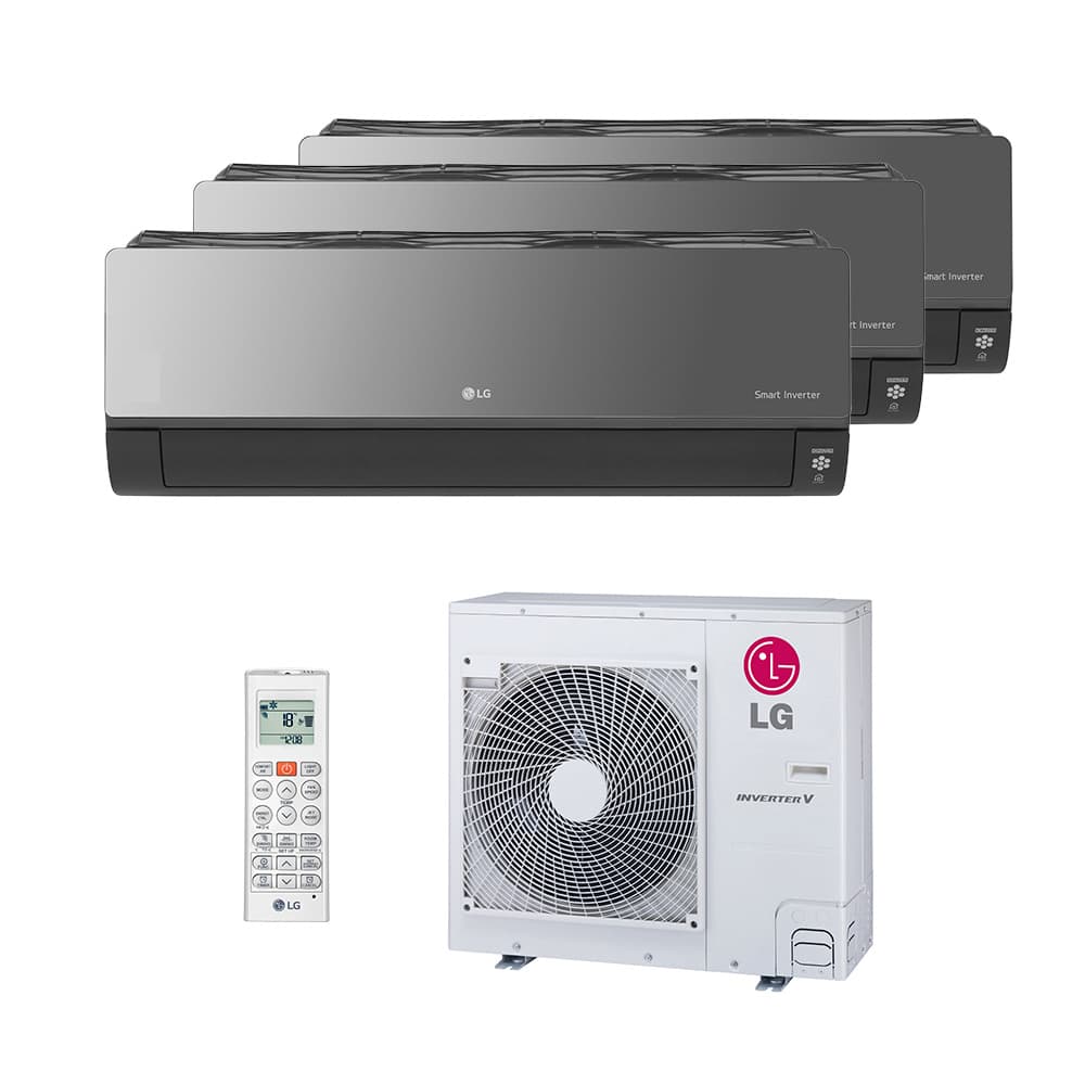 Ar Condicionado Multi Split Inverter LG Hw Artcool 30.000 BTUs (2 Evap 12.000 e 1 Evap 18.000) Quente/Frio 220V Monofásico