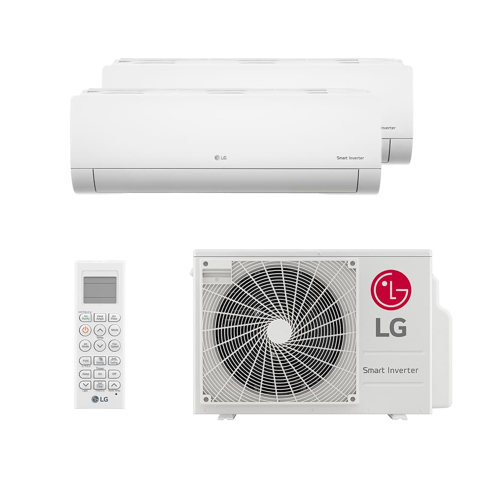 Ar Condicionado Multi Split Inverter Hw LG 18.000 BTUs (1 Evap 9.000 e 1 Evap 12.000) Quente/Frio 220V Monofásico