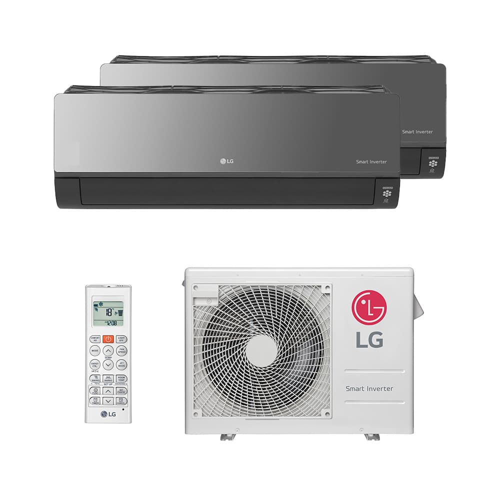 Ar Condicionado Multi Split Inverter LG Hw Artcool 18.000 BTUs (2 Evap 12.000) Quente/Frio 220V Monofásico