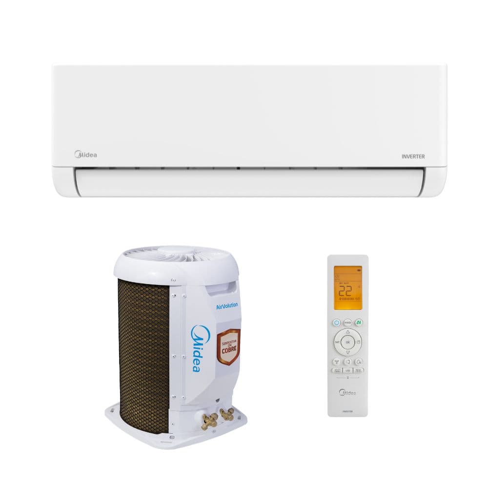 Ar Condicionado Split Hi Wall - Inverter R-32 - Midea - AI Airvolution - 9.000 BTUs - Frio - 220V Monofásico