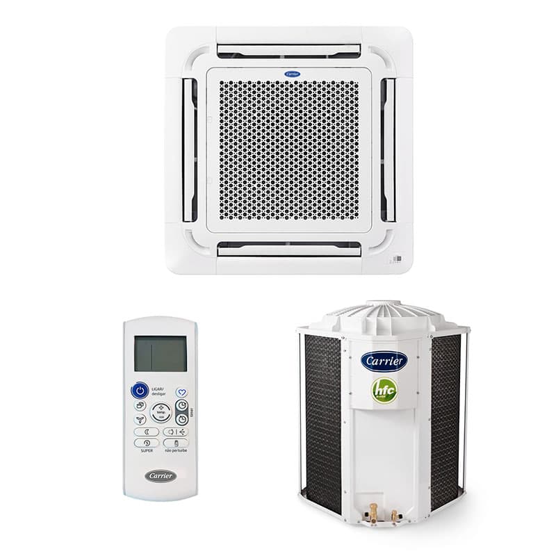 Ar Condicionado Split Cassete 4 Vias - On/Off - Carrier - 24.000 BTUs - Frio - 220V Monofásico