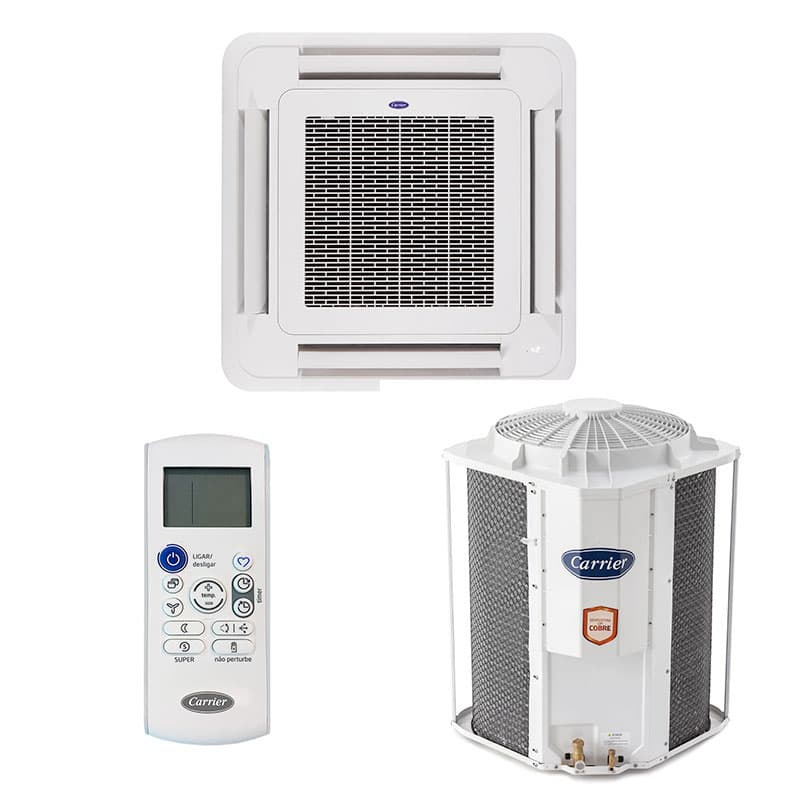 Ar Condicionado Split Cassete 4 Vias - On/Off - Carrier - 57.000 BTUs - Quente/Frio - 380V Trifásico