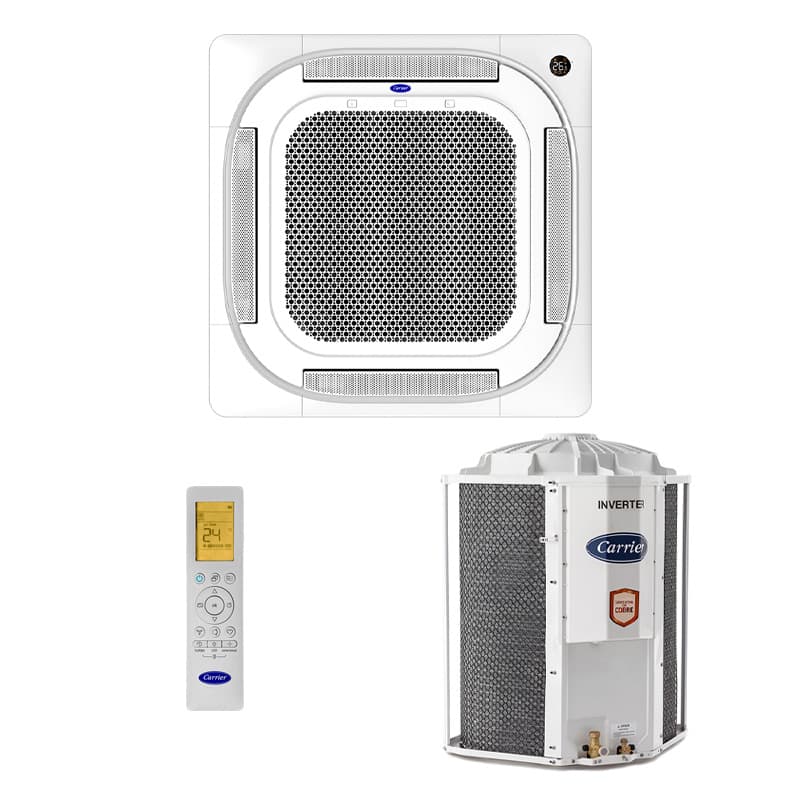 Ar Condicionado Split Cassete 4 Vias - Inverter - Connect - Carrier - 47.000 BTUs - Quente/Frio - 220V Monofásico