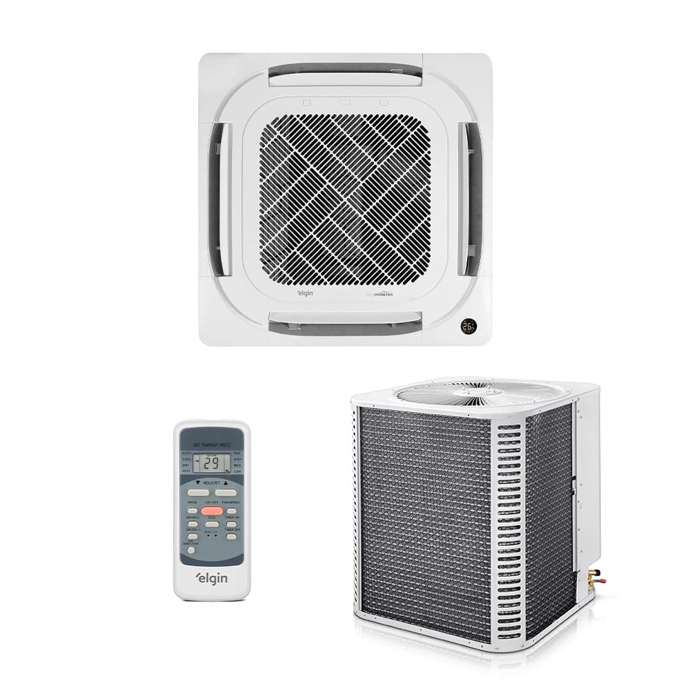 Ar Condicionado Split Cassete 4 Vias - Inverter - Eco - Elgin - 48.000 BTUs - Frio - 220V Monofásico