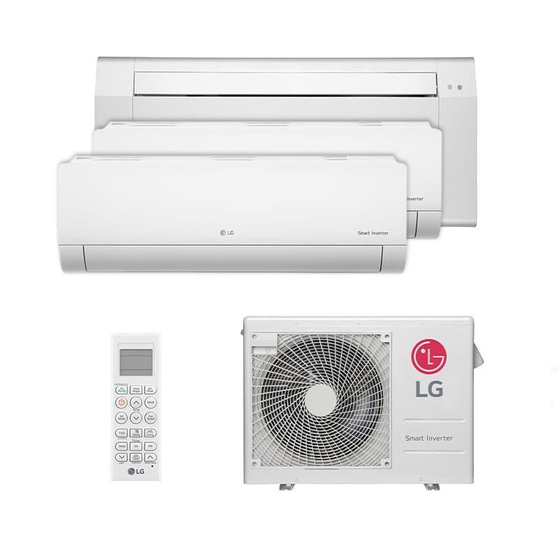 Ar Condicionado Multi Split Inverter LG 24.000 Btus (2x Evap Hw 9.000 e 1 Evap 12.000 Cassete 1 Via) Quente/Frio 220V Monofásico