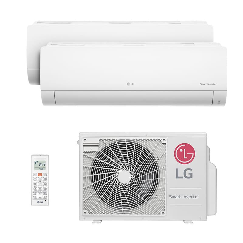 Ar Condicionado Multi Split Inverter LG Hw 18.000 Btus (2x Evap 9.000) Quente/Frio 220V Monofásico