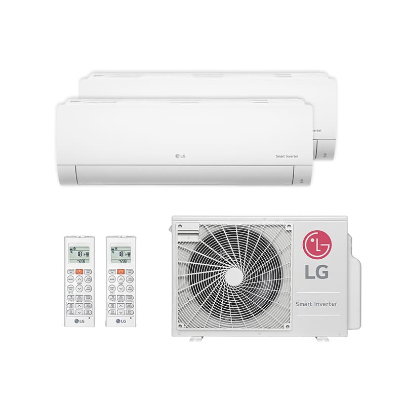 Ar Condicionado Multi Split Inverter LG 24.000 BTUs (1 Evap 9.000 e 1 Evap 18.000) Quente/Frio 220V Monofásico