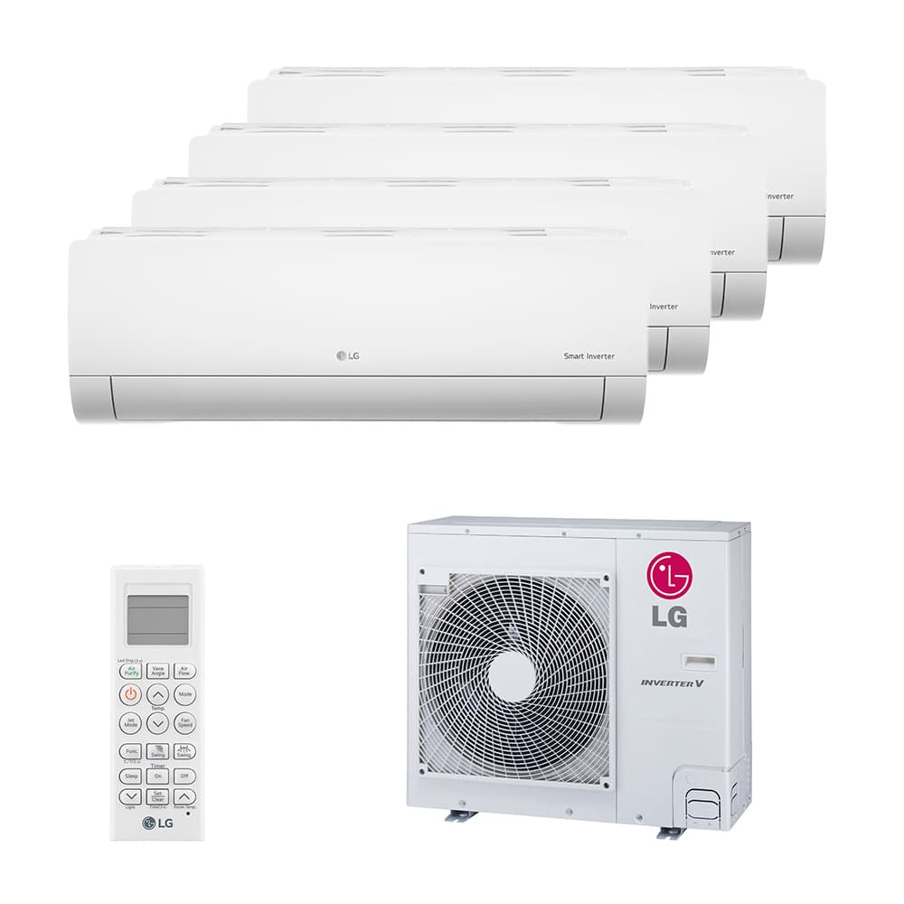Ar Condicionado Multi Split Inverter LG Hw 30.000 BTUs (3 Evap 9.000 e 1 Evap 18.000) Quente/Frio 220V Monofásico