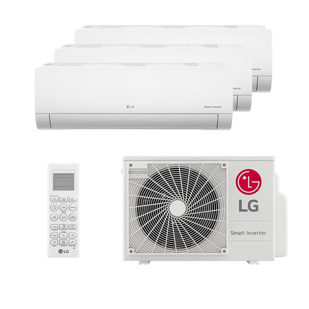 Ar Condicionado Multi Split Inverter LG Hw 24.000 BTUs (2 Evap 9.000 e 1 Evap 12.000) Quente/Frio 220V Monofásico