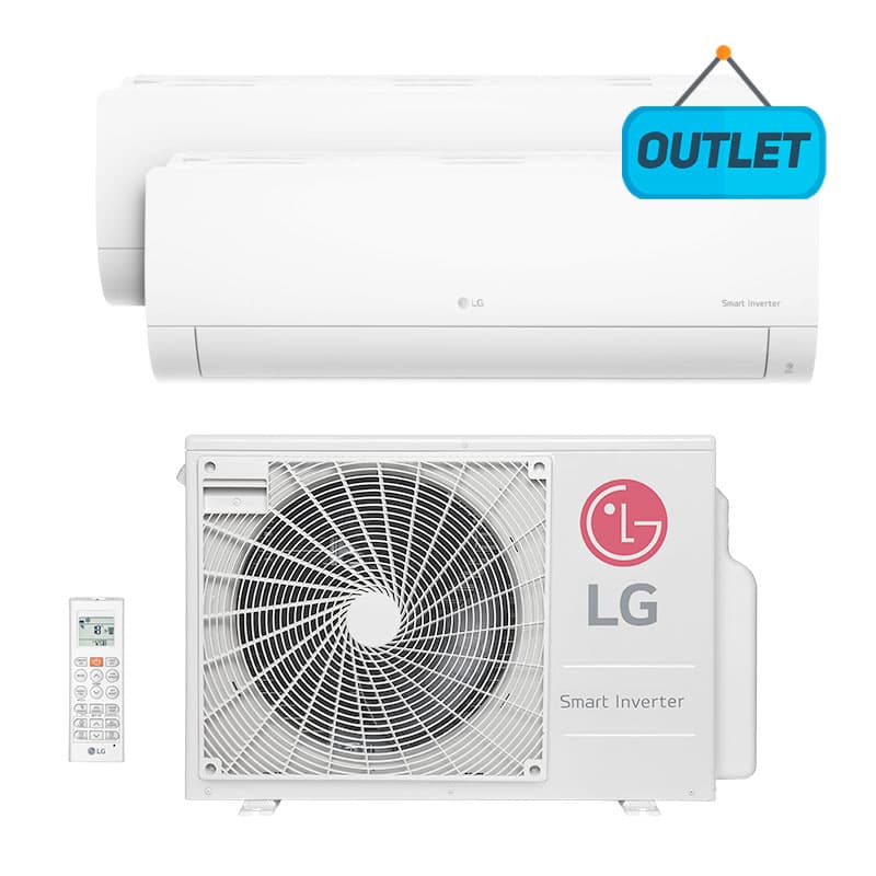 Ar Condicionado Multi Bi Split Inverter LG 18.000 Btus (2x Evap 12.000) Quente/frio 220V Monofasico