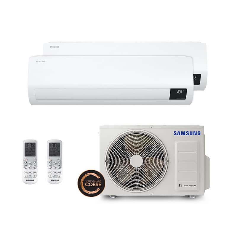 Ar Condicionado Multi Bi Split Inverter Samsung 2x9000 Btus Quente/frio 220V Monofasico AJ050AXJ2KH/AZ