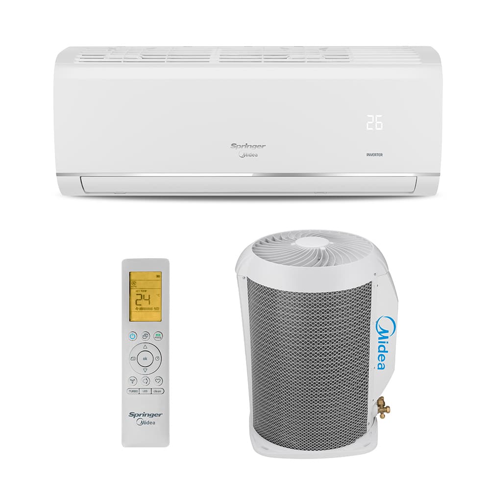 Ar Condicionado Split Hw Inverter Airvolution Springer Midea 9000 Btus Quente/Frio 220V Monofasico 42AFVQG09S5