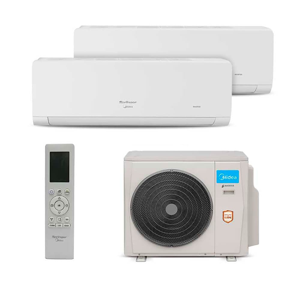 Ar Condicionado Multi Split Springer Midea 18.000 Btus (2x Evap 9.000) Quente/Frio 220V Monofásico